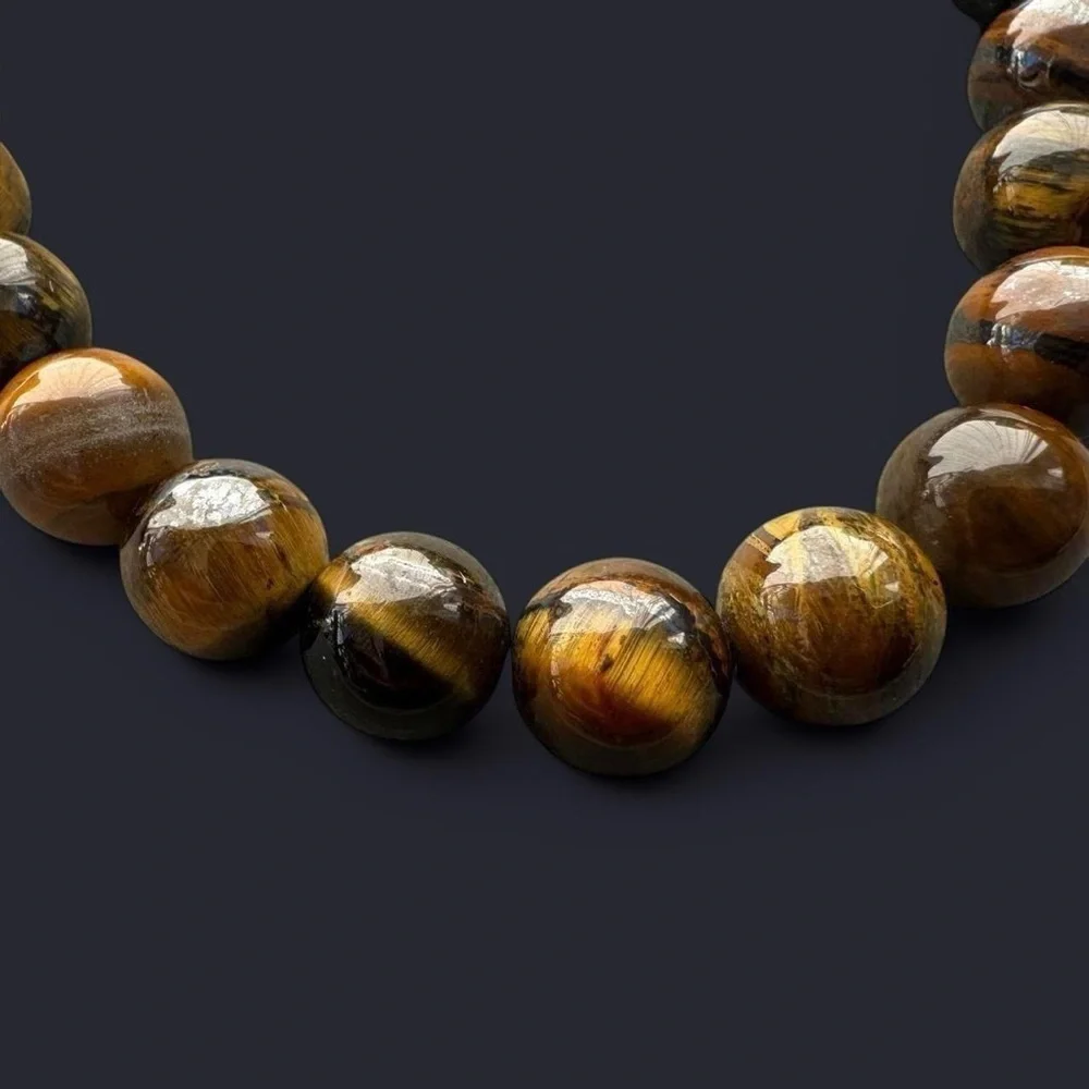 Tiger’s Eye Gemstone Bead Bracelet 8mm